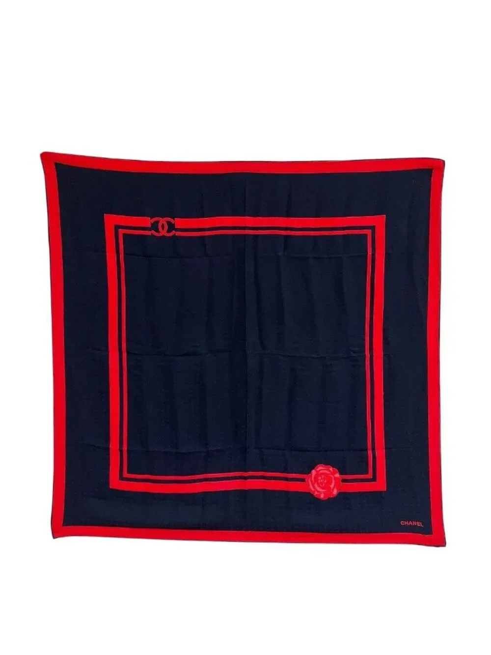 Chanel Camellia Scarf Silk